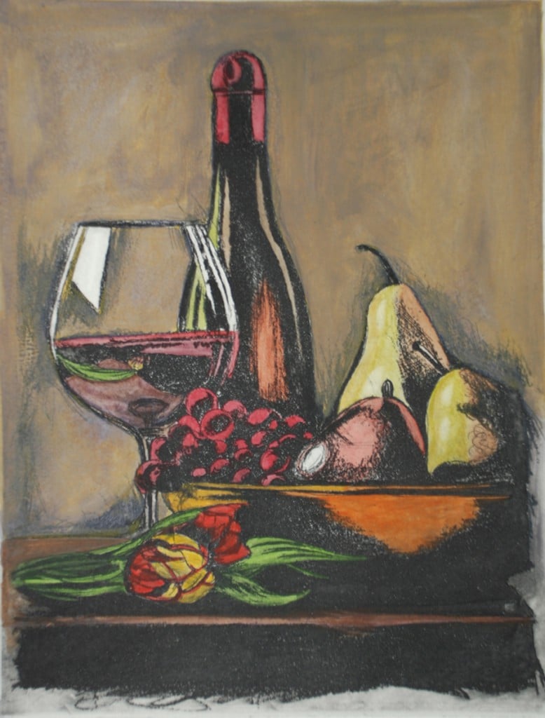 Perfect Pearing Etching Framed by Scott Jacobs