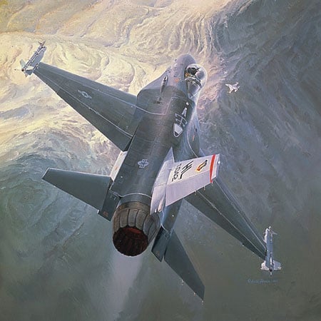 Sunrise Encounter (F-16) by Keith Ferris