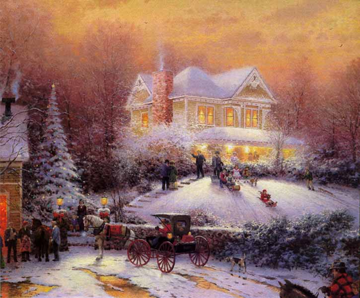 Victorian Christmas II (20 X 24 Canvas) By Thomas Kinkade