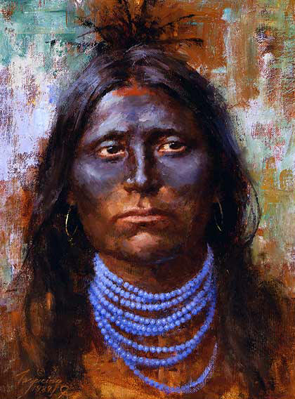 native american female war paint