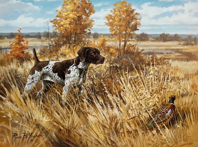 Nailed - Pointer and Pheasant - Excellent Condition